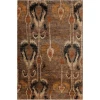 Chandra HETTY HET-49800 5 ft. X 7 ft. 6 in. Rect. Rug - Brown, Black, Gold, Orange