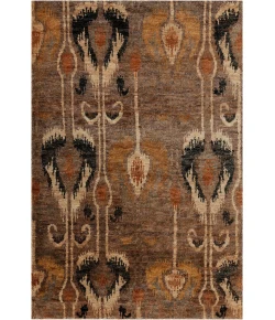 Chandra HETTY HET-49800 5 ft. X 7 ft. 6 in. Rect. Rug - Brown, Black, Gold, Orange