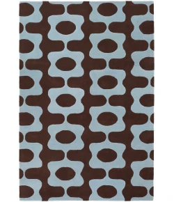 Chandra INHABIT INH-21601 7 ft. 9 in. X 10 ft. 6 in. Rect. Rug - Blue, Brown