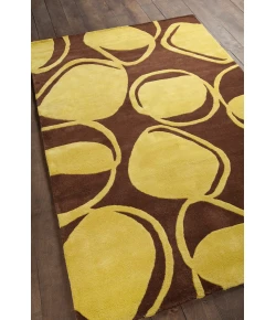 Chandra INHABIT INH-21604 7 ft. 9 in. X 10 ft. 6 in. Rect. Rug - Brown, Green