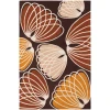 Chandra INHABIT INH-21606 7 ft. 9 in. X 10 ft. 6 in. Rect. Rug - Brown, Orange, White, Peach