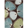 Chandra INHABIT INH-21607 7 ft. 9 in. X 10 ft. 6 in. Rect. Rug - Brown, Green, Blue, White
