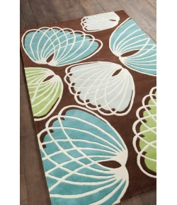 Chandra INHABIT INH-21607 5 ft. X 7 ft. 6 in. Rect. Rug - Brown, Green, Blue, White