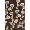 Chandra INHABIT INH-21608 7 ft. 9 in. X 10 ft. 6 in. Rect. Rug - Brown, White, Blue, Green