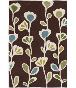 Chandra INHABIT INH-21608 7 ft. 9 in. X 10 ft. 6 in. Rect. Rug - Brown, White, Blue, Green