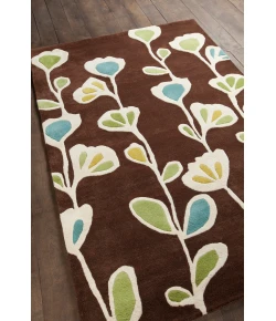 Chandra INHABIT INH-21608 7 ft. 9 in. X 10 ft. 6 in. Rect. Rug - Brown, White, Blue, Green