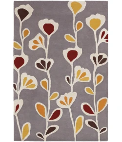 Chandra INHABIT INH-21609 5 ft. X 7 ft. 6 in. Rect. Rug - Grey, White, Yellow, Brown, Red
