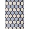 Chandra INHABIT INH-21611 7 ft. 9 in. X 10 ft. 6 in. Rect. Rug - Blue, Brown, White