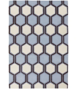 Chandra INHABIT INH-21611 7 ft. 9 in. X 10 ft. 6 in. Rect. Rug - Blue, Brown, White