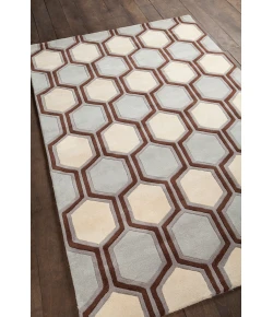 Chandra INHABIT INH-21611 7 ft. 9 in. X 10 ft. 6 in. Rect. Rug - Blue, Brown, White