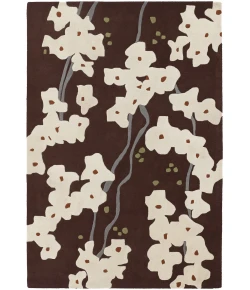 Chandra INHABIT INH-21612 7 ft. 9 in. X 10 ft. 6 in. Rect. Rug - Brown, White, Grey, Green