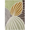 Chandra INHABIT INH-21621 7 ft. 9 in. X 10 ft. 6 in. Rect. Rug - White, Green, Orange, Grey, Brown