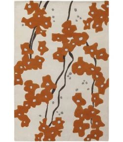 Chandra INHABIT INH-21623 7 ft. 9 in. X 10 ft. 6 in. Rect. Rug - White, Brown, Orange