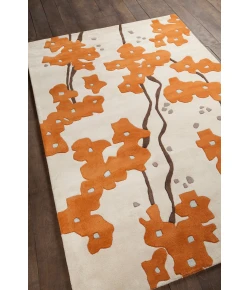 Chandra INHABIT INH-21623 7 ft. 9 in. X 10 ft. 6 in. Rect. Rug - White, Brown, Orange
