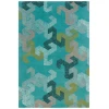 Chandra JESSICA SWIFT JES-28906 5 ft. X 7 ft. 6 in. Rect. Rug - Teal, White, Black, Pink, Gold