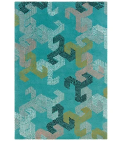 Chandra JESSICA SWIFT JES-28906 5 ft. X 7 ft. 6 in. Rect. Rug - Teal, White, Black, Pink, Gold