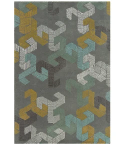 Chandra JESSICA SWIFT JES-28907 7 ft. 9 in. X 10 ft. 6 in. Rect. Rug - Grey, White, Blue, Black, Gold