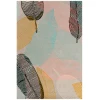 Chandra JESSICA SWIFT JES-28909 5 ft. X 7 ft. 6 in. Rect. Rug - Grey, Pink, Blue, Yellow, Black