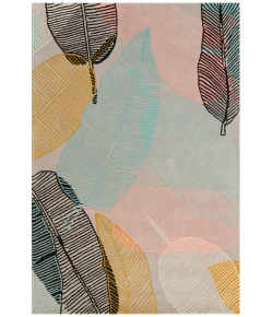 Chandra JESSICA SWIFT JES-28909 7 ft. 9 in. X 10 ft. 6 in. Rect. Rug - Grey, Pink, Blue, Yellow, Black