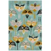 Chandra JESSICA SWIFT JES-28911 5 ft. X 7 ft. 6 in. Rect. Rug - Teal, Pink, Cream, Black, Grey, Yellow