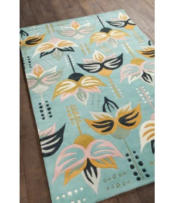 Chandra JESSICA SWIFT JES-28911 5 ft. X 7 ft. 6 in. Rect. Rug - Teal, Pink, Cream, Black, Grey, Yellow