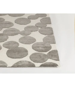 Chandra JOYA JOY-46101 7 ft. 9 in. Round Rug - White, Grey