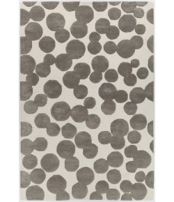 Chandra JOYA JOY-46101 7 ft. 9 in. Round Rug - White, Grey
