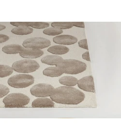 Chandra JOYA JOY-46102 7 ft. 9 in. Round Rug - White, Brown