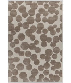 Chandra JOYA JOY-46102 7 ft. 9 in. Round Rug - White, Brown