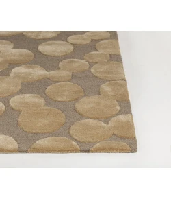 Chandra JOYA JOY-46103 7 ft. 9 in. Round Rug - Brown, Gold