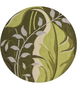 Chandra KRONOS KRO-6302 7 ft. 9 in. Round Rug - Green, Cream, Grey