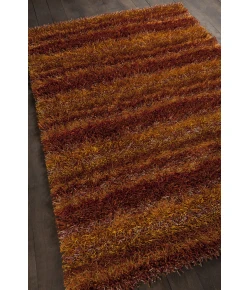Chandra KUBU KUB-16500 5 ft. X 7 ft. 6 in. Rect. Rug - Red, Orange, Brown
