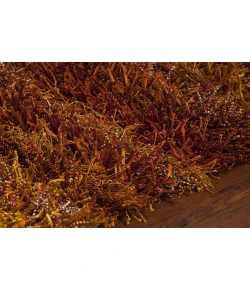 Chandra KUBU KUB-16500 7 ft. 9 in. Round Rug - Red, Orange, Brown