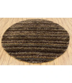 Chandra KUBU KUB-16502 7 ft. 9 in. Round Rug - Brown, Grey, Tan
