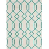 Chandra LIMA LIM-25713 7 ft. X 10 ft. Rect. Rug - White, Teal