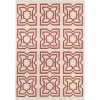 Chandra LIMA LIM-25719 7 ft. X 10 ft. Rect. Rug - White, Orange