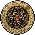 Chandra METRO MET-532 7 ft. 9 in. Round Rug - Black, Gold, Green, Brown