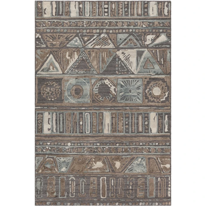 Chandra NIMAH Grey,Beige,White NIM-46505 9ft. x 13ft. Rect. Rug