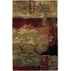 Chandra NIRVANA NIR-6601 7 ft. 9 in. X 10 ft. 6 in. Rect. Rug - Burgundy, Grey, Green, Tan, Black