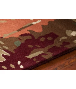 Chandra NIRVANA NIR-6601 5 ft. X 7 ft. 6 in. Rect. Rug - Burgundy, Grey, Green, Tan, Black