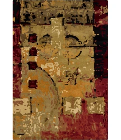 Chandra NIRVANA NIR-6602 7 ft. 9 in. X 10 ft. 6 in. Rect. Rug - Burgundy, Green, Tan, Black, Brown