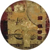 Chandra NIRVANA NIR-6602 7 ft. 9 in. Round Rug - Burgundy, Green, Tan, Black, Brown