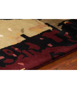 Chandra NIRVANA NIR-6602 7 ft. 9 in. X 10 ft. 6 in. Rect. Rug - Burgundy, Green, Tan, Black, Brown