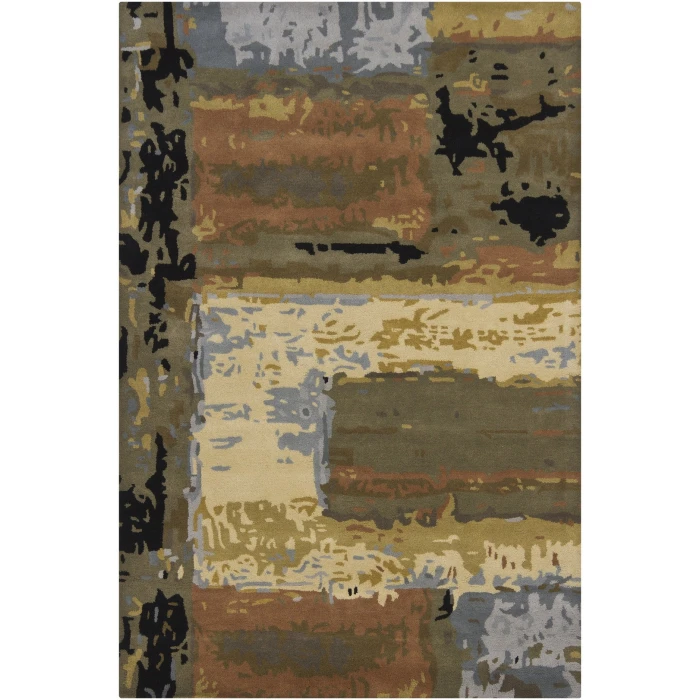 Chandra NIRVANA Blue,Beige,Brown,Green,Black NIR-6603 9ft. x 13ft. Rect. Rug