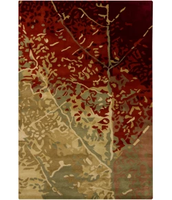 Chandra NIRVANA NIR-6604 7 ft. 9 in. X 10 ft. 6 in. Rect. Rug - Green, Red, Burgundy, Brown