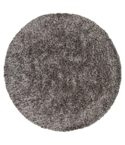 Chandra ORCHID ORC-9702 7 ft. 9 in. Round Rug - Black, Ivory, Grey