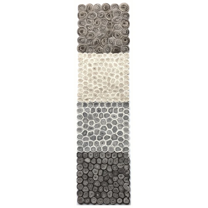 Chandra PATAGONIA Black,White PAT-46802 9ft. x 13ft. Rect. Rug