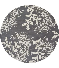 Chandra ROWE ROW-11107 7 ft. 9 in. Round Rug - Grey, Ivory
