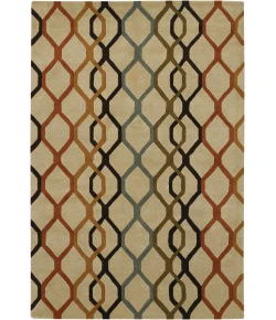 Chandra ROWE ROW-11125 7 ft. 9 in. X 10 ft. 6 in. Rect. Rug - Tan, Orange, Rust, Black, Blue, Green
