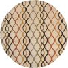Chandra ROWE ROW-11125 7 ft. 9 in. Round Rug - Tan, Orange, Rust, Black, Blue, Green